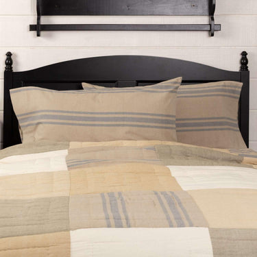 Farmer's Market Grain Sack Stripe King Pillow Case Set of 2 21x40 VHC Brands - The Fox Decor